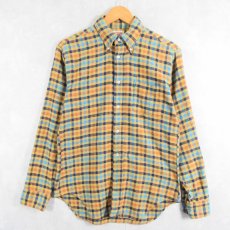 画像1: 【SALE】 70's McGREGOR "NO IRON" チェック柄織 ボタンダウンシャツ M (1)