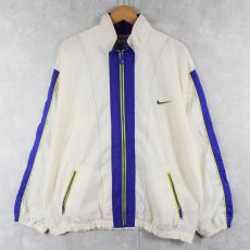 画像1: 90〜2000's NIKE ロゴ刺繍 切り替えデザイン ナイロンジャケット XL (1)