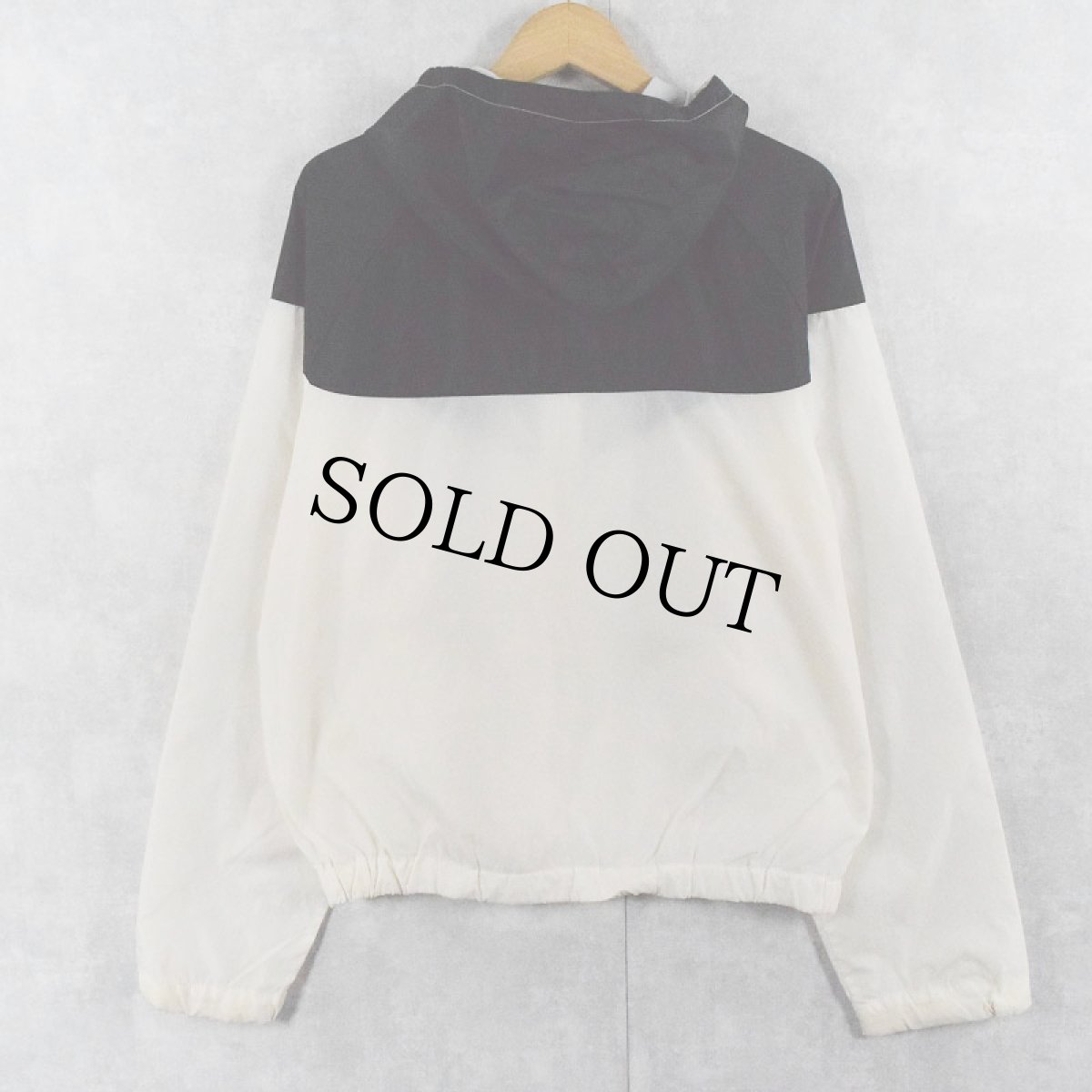 画像2: 90's NIKE 銀タグ 切り替えデザイン ジップパーカー BLACK M (2)