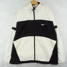 画像1: 90〜2000's NIKE ロゴ刺繍 切り替えデザイン ジップジャケット XL (1)