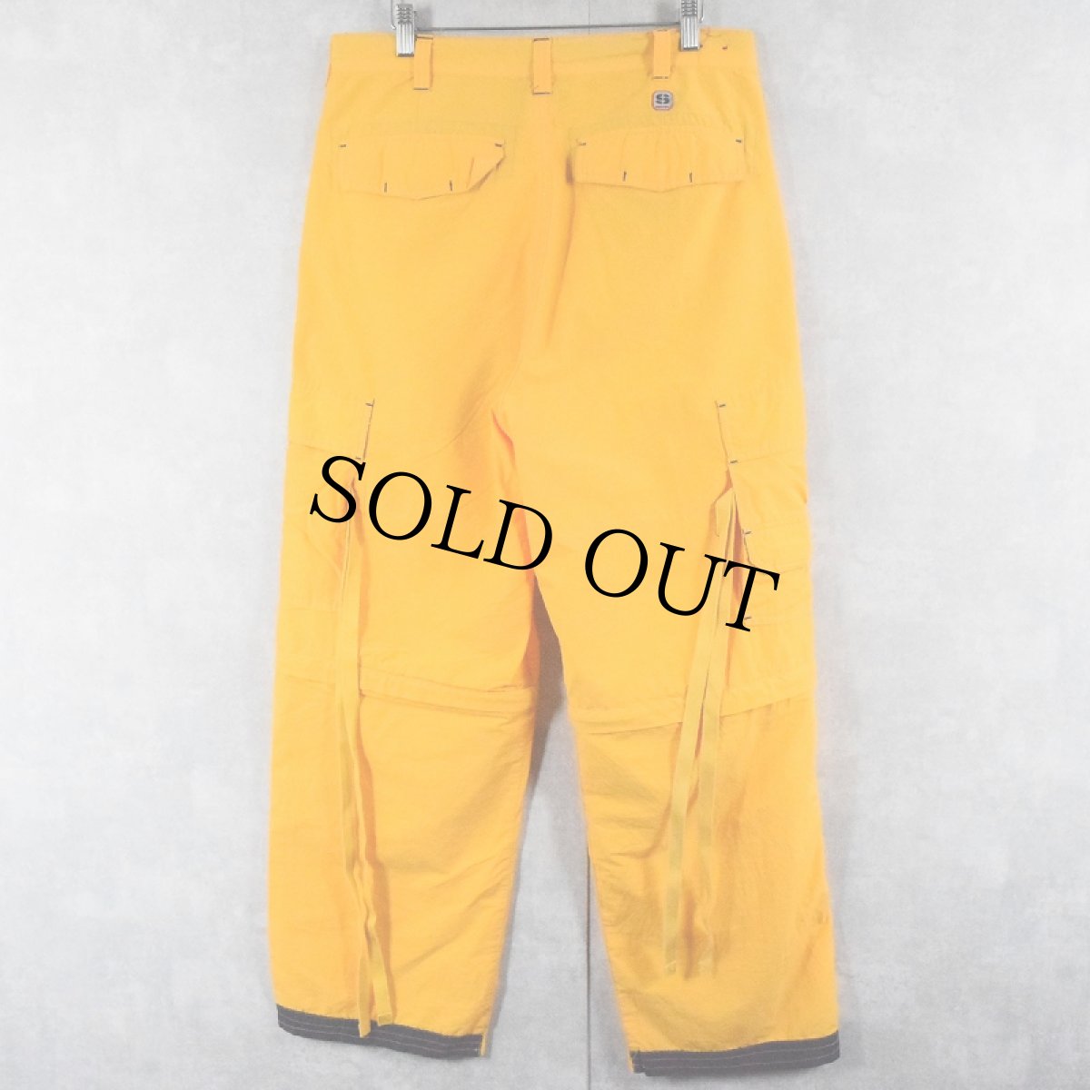 画像2: PERFORMANCE コットン×ナイロン 2WAYデザイン ドッキングカーゴパンツ W32 (2)