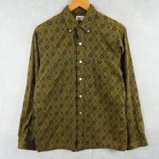 画像1: 【SALE】 50's Pennleigh 総柄 ボタンダウンシャツ 15 M 15 1/2 (1)