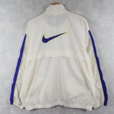 画像2: 90〜2000's NIKE ロゴ刺繍 切り替えデザイン ナイロンジャケット XL (2)