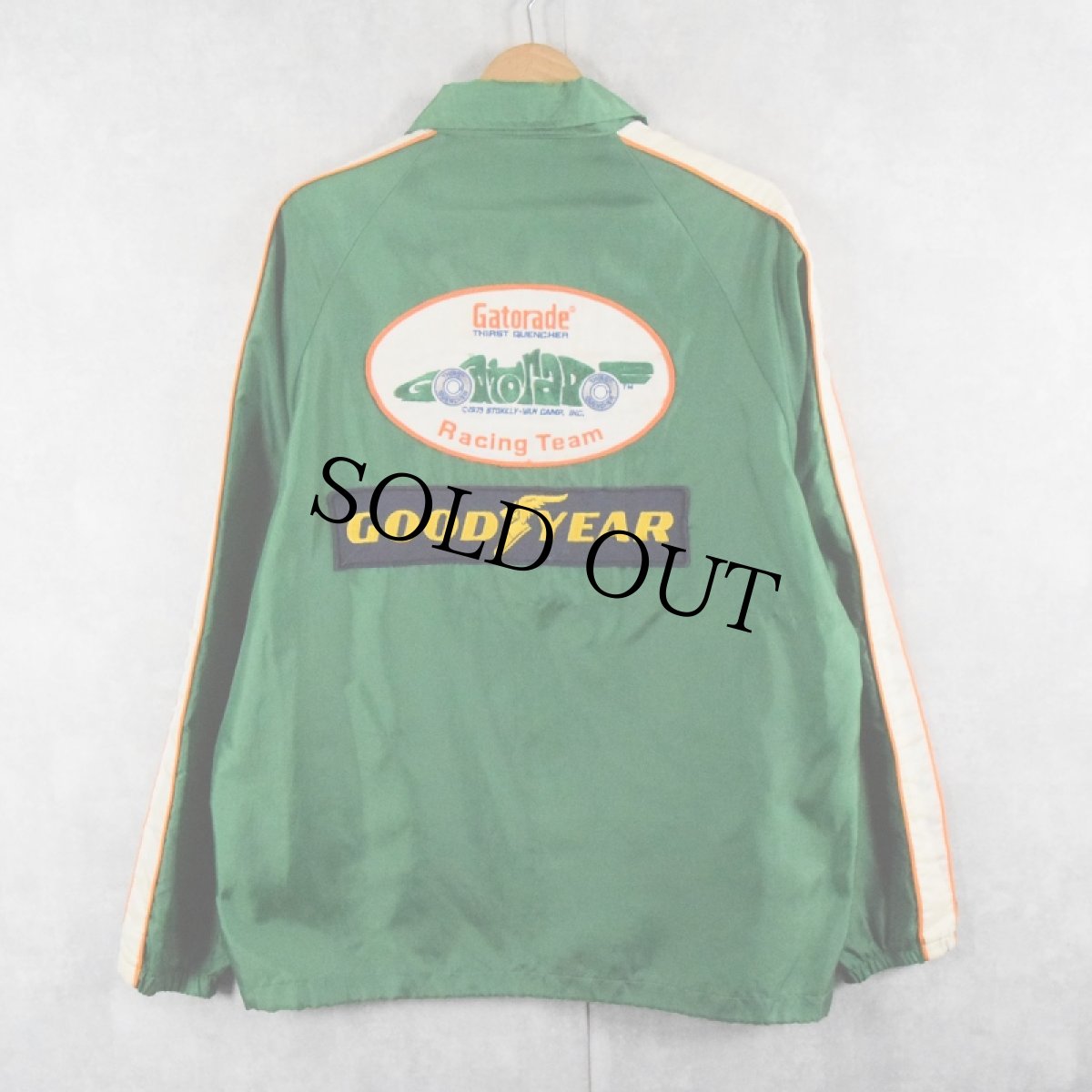 画像2: 70's Swingster USA製 パッチ付き ナイロンレーシングジャケット L (2)