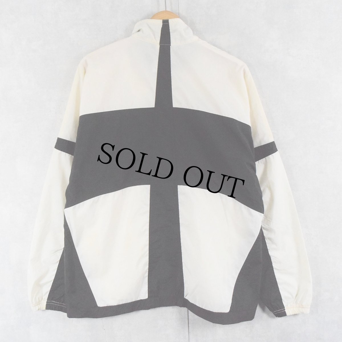 画像2: 90〜2000's NIKE ロゴ刺繍 切り替えデザイン ジップジャケット XL (2)