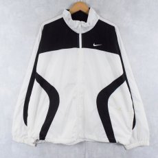 画像1: 90〜2000's NIKE ロゴ刺繍 切り替えデザイン ナイロンジャケット L (1)