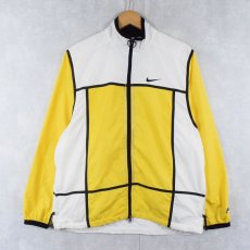 画像1: 90〜2000's NIKE "CLIMA FIT" ロゴ刺繍 切り替えデザイン ポリエステルジャケット M (1)