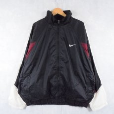 画像1: 90〜2000's NIKE ロゴ刺繍 切り替えデザイン ナイロンジャケット XXL (1)