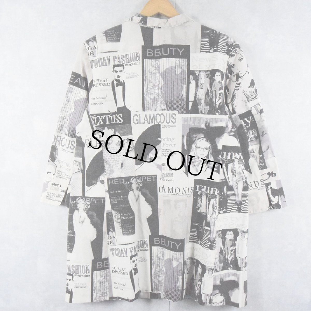 画像2: 80's 3 Sisters USA製 ファッションマガジン柄ジャケット XXL (2)