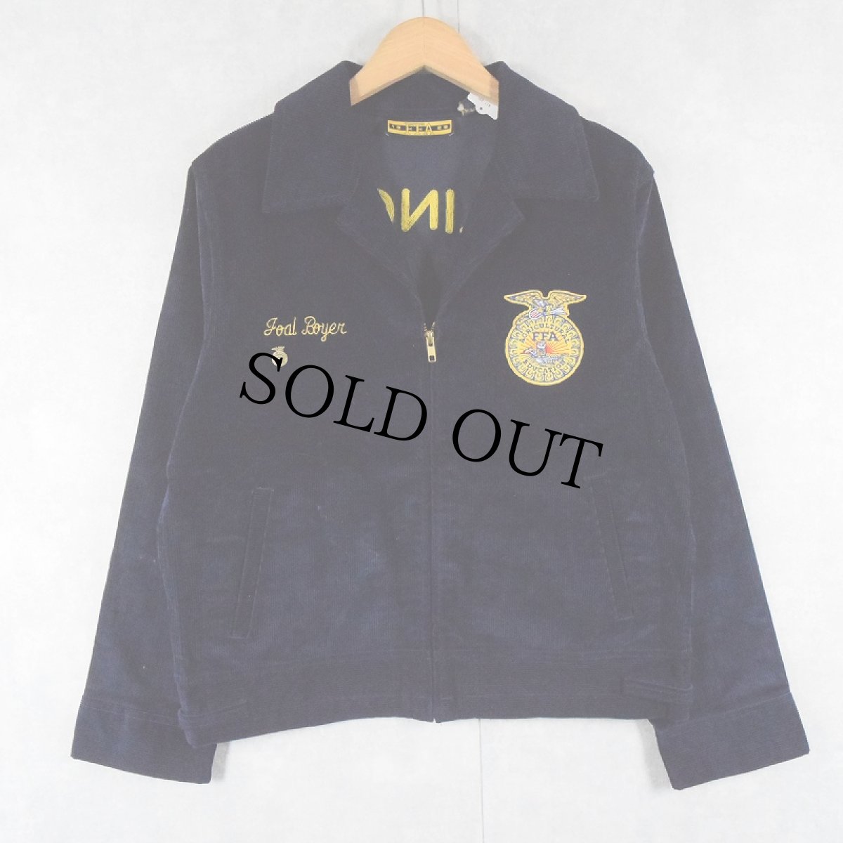 画像2: FFA "ILLINOIS PRINCEVILLE" ファーマーズコーデュロイジャケット NAVY SIZE38 (2)