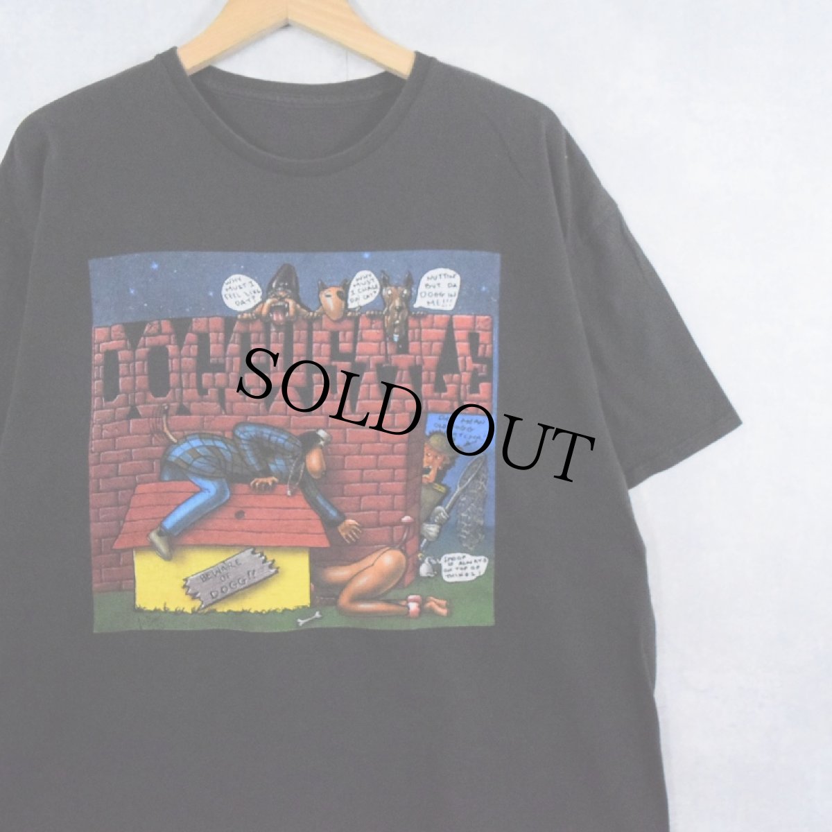 画像1: Snoop Dogg "DOGGYSTYLE" ヒップホップTシャツ BLACK XL (1)