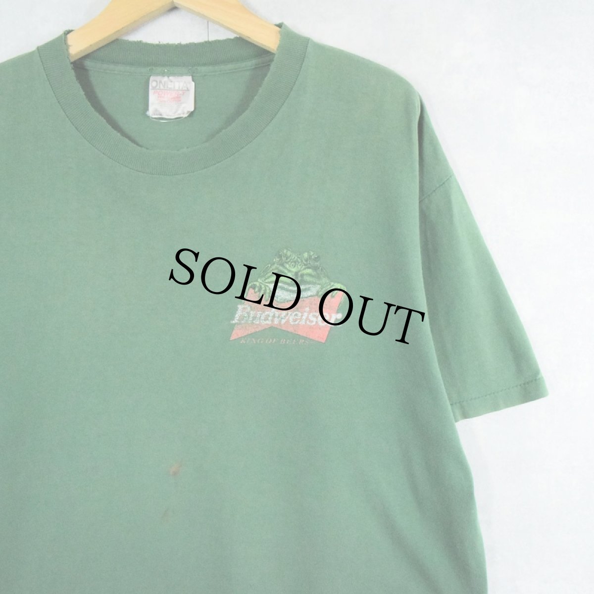 画像2: 90's Budweiser "This Bud's For You!" ビールメーカー プリントTシャツ L (2)