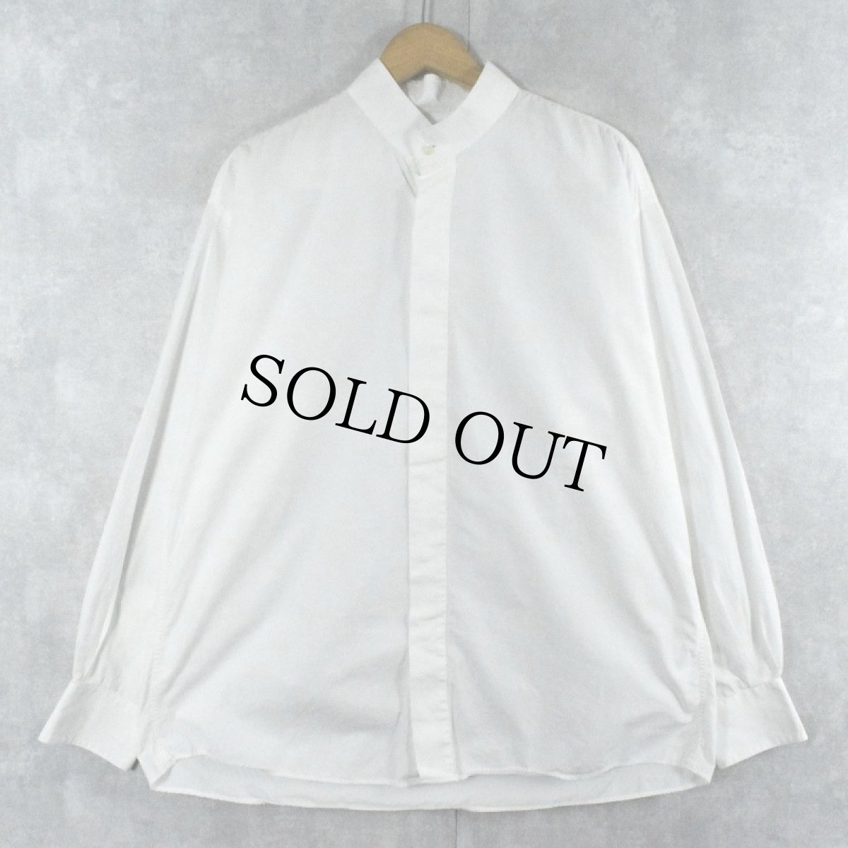 画像1: 80〜90's KENZO FRANCE製 スタンドカラー コットンシャツ S (1)