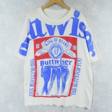 画像1: 90's Budweiser ビールメーカー 大判プリントTシャツ (1)