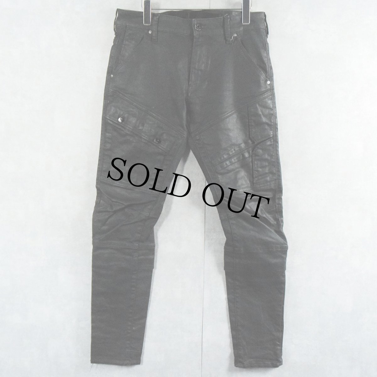 画像1: 【SALE】 G-STAR RAW ダブルニー デザインスキニーパンツ BLACK W35 (1)