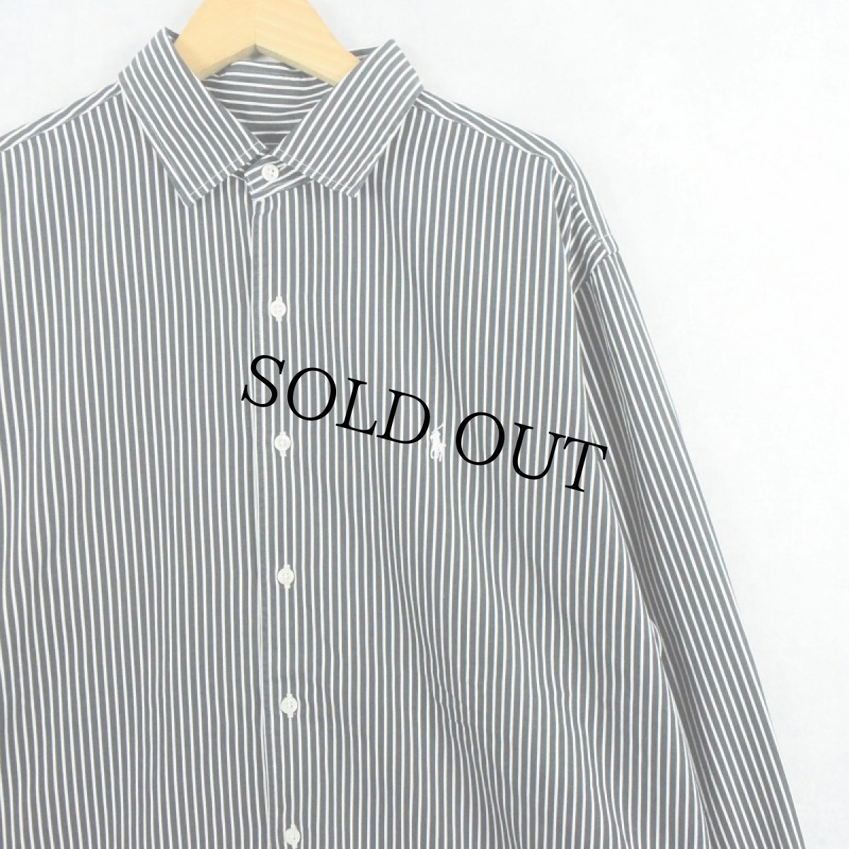 画像1: POLO Ralph Lauren "BRADFORD" ストライプ柄 コットンシャツ XL (1)