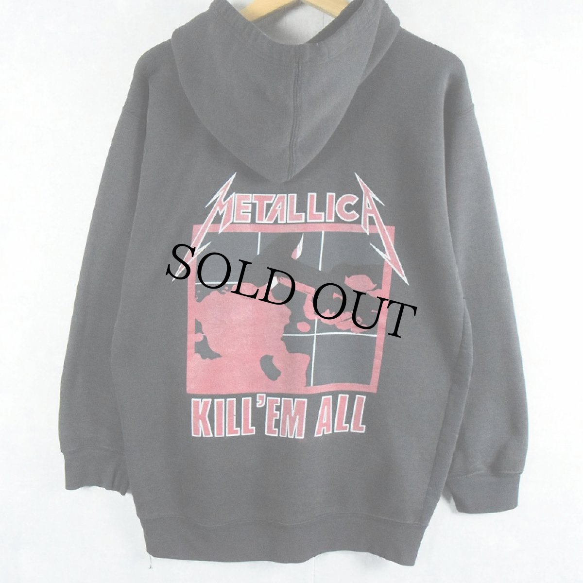 画像1: 【SALE】 2003 METALLICA "KILL'EM ALL" ロックバンドスウェットフーディー BLACK M (1)