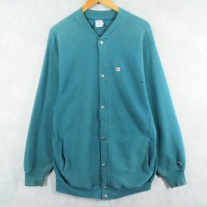 画像1: 【SALE】 90's Champion REVERSE WEAVE USA製 目付き スウェットスナップカーディガン XL (1)