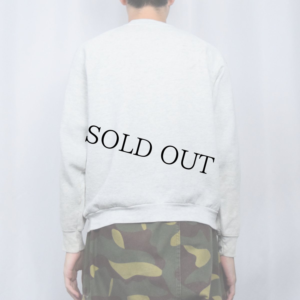 画像3: 90's USA製 "Pug" 犬プリントラグランスウェット L (3)