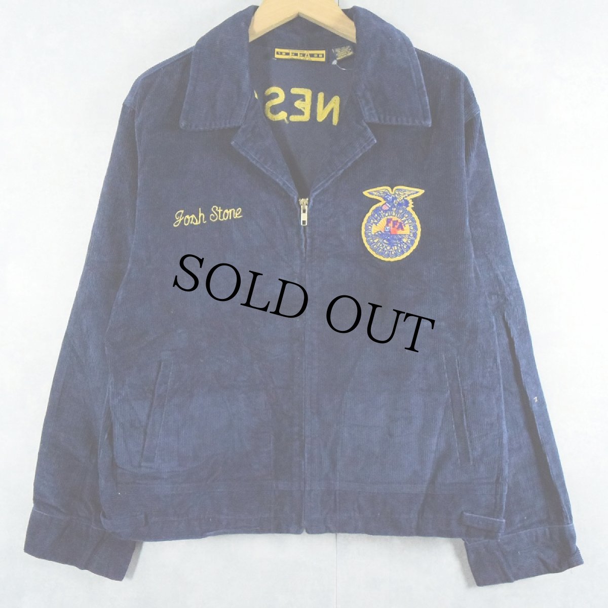 画像2: FFA "TEXAS CHAVEZ" ファーマーズコーデュロイジャケット NAVY SIZE42 (2)