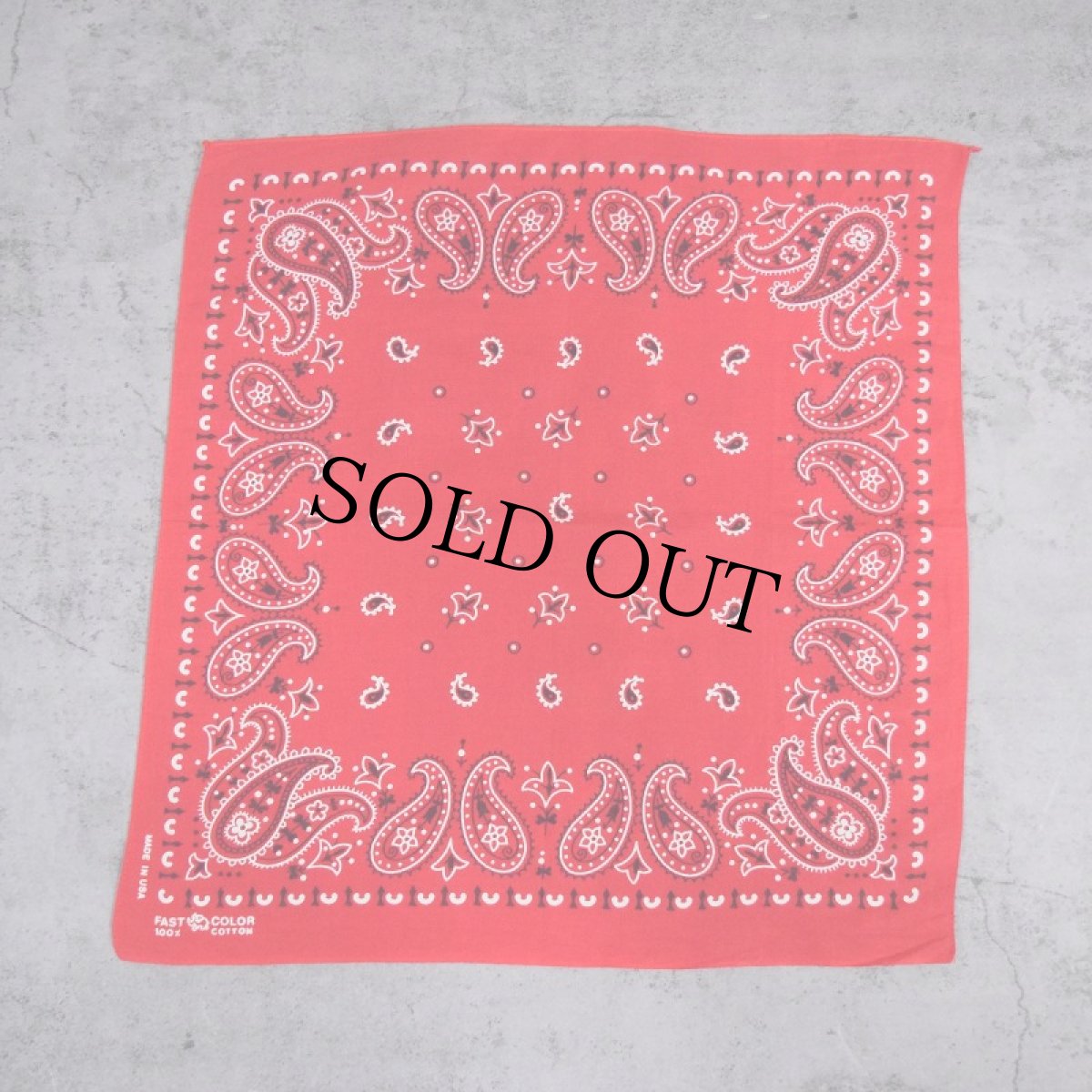 画像2: 60's エレファントブランド USA製 ペイズリー柄 バンダナ 上鼻 (2)