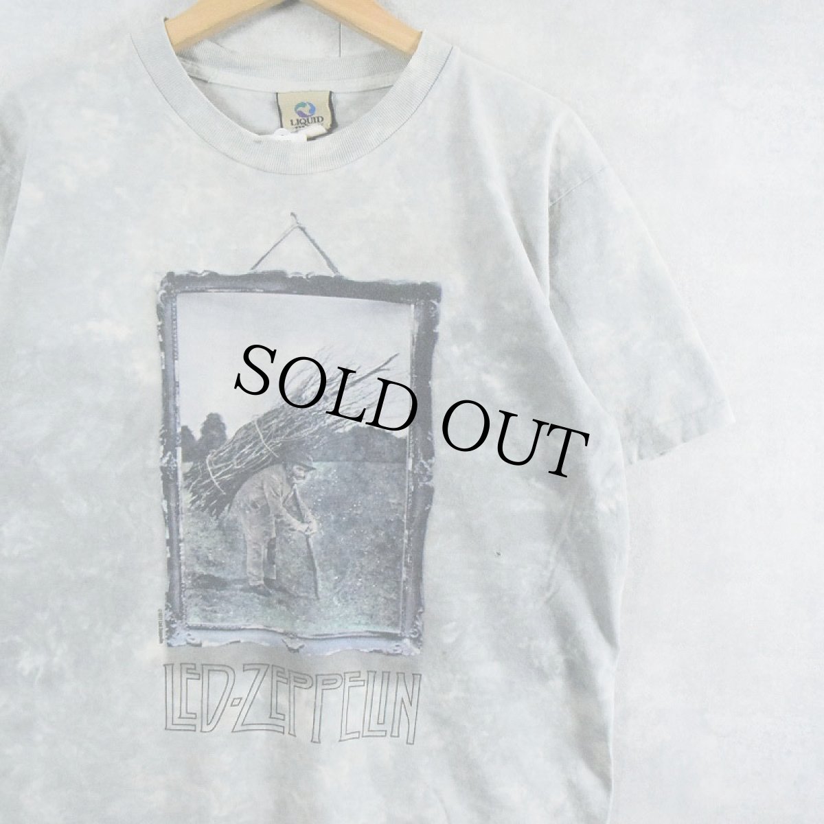 画像1: 90's LIQUID BLUE USA製 "LED ZEPPELIN" ロックバンド タイダイTシャツ M (1)