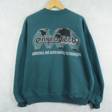 画像1: 【SALE】 90's USA製 "enviro-tech international" テック企業プリントスウェット XL (1)