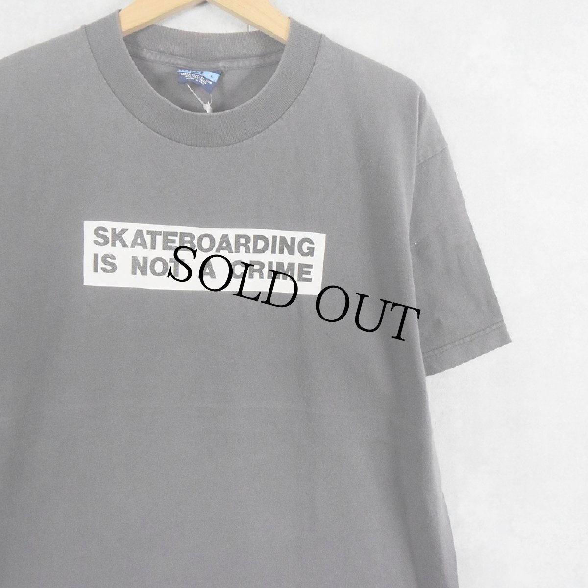 画像1: 90's SANTA CRUZ USA製 "SKATEBOARDING IS NOT A CRIME" プリントTシャツ L (1)