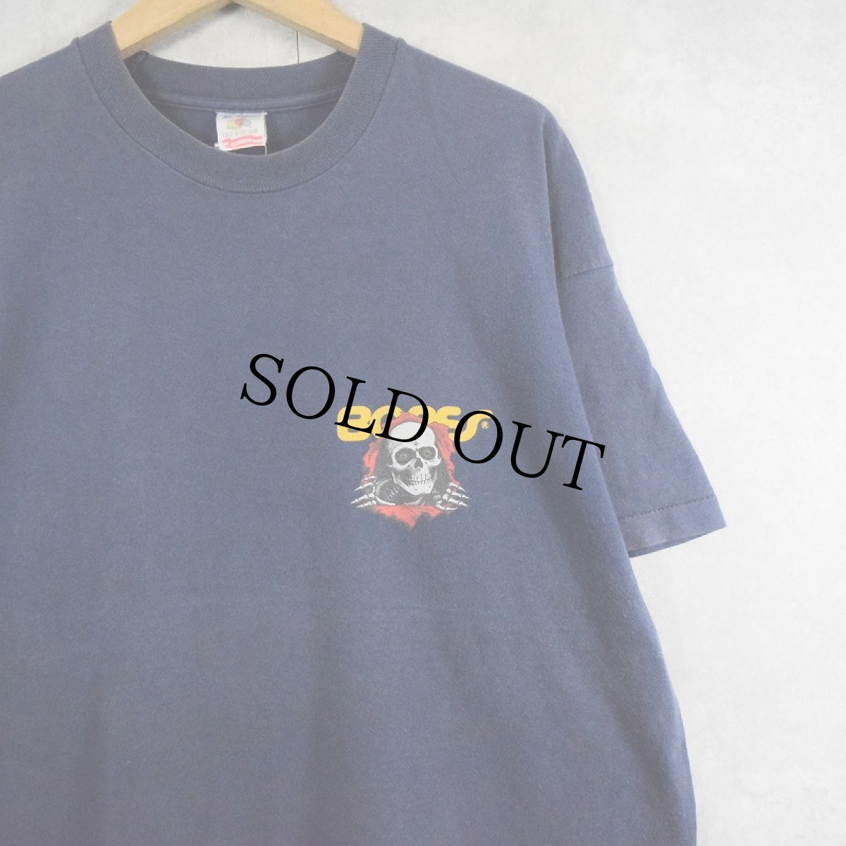 画像2: 90's FRUIT OF THE LOOM USA製 POWELL PERALTA  "BONES" プリントTシャツ NAVY XL (2)