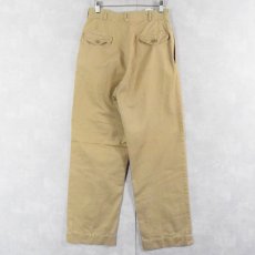 画像2: 【SALE】 50's U.S.ARMY チノトラウザーズ W27 (2)