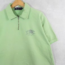 画像1: 【SALE】 90's POLO SPORT Ralph Lauren カジキプリント ハーフジップ 半袖スウェット XL (1)
