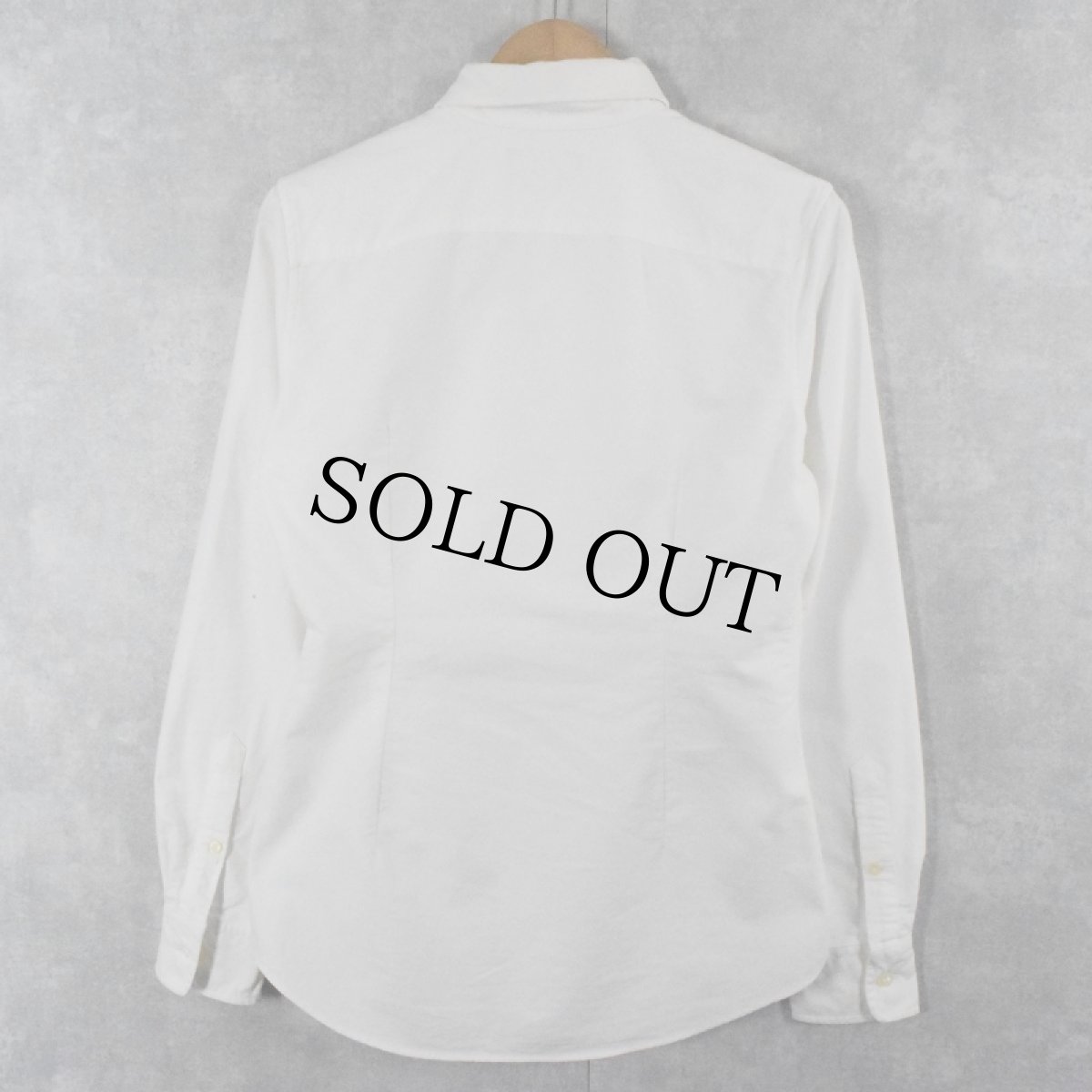 画像2: Ralph Lauren "SLIM FIT" ポロベア刺繍 コットンボタンダウンシャツ S (2)