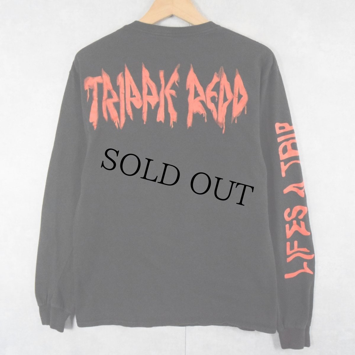 画像2: Trippie Redd ヒップホッププリントロンT BLACK M (2)