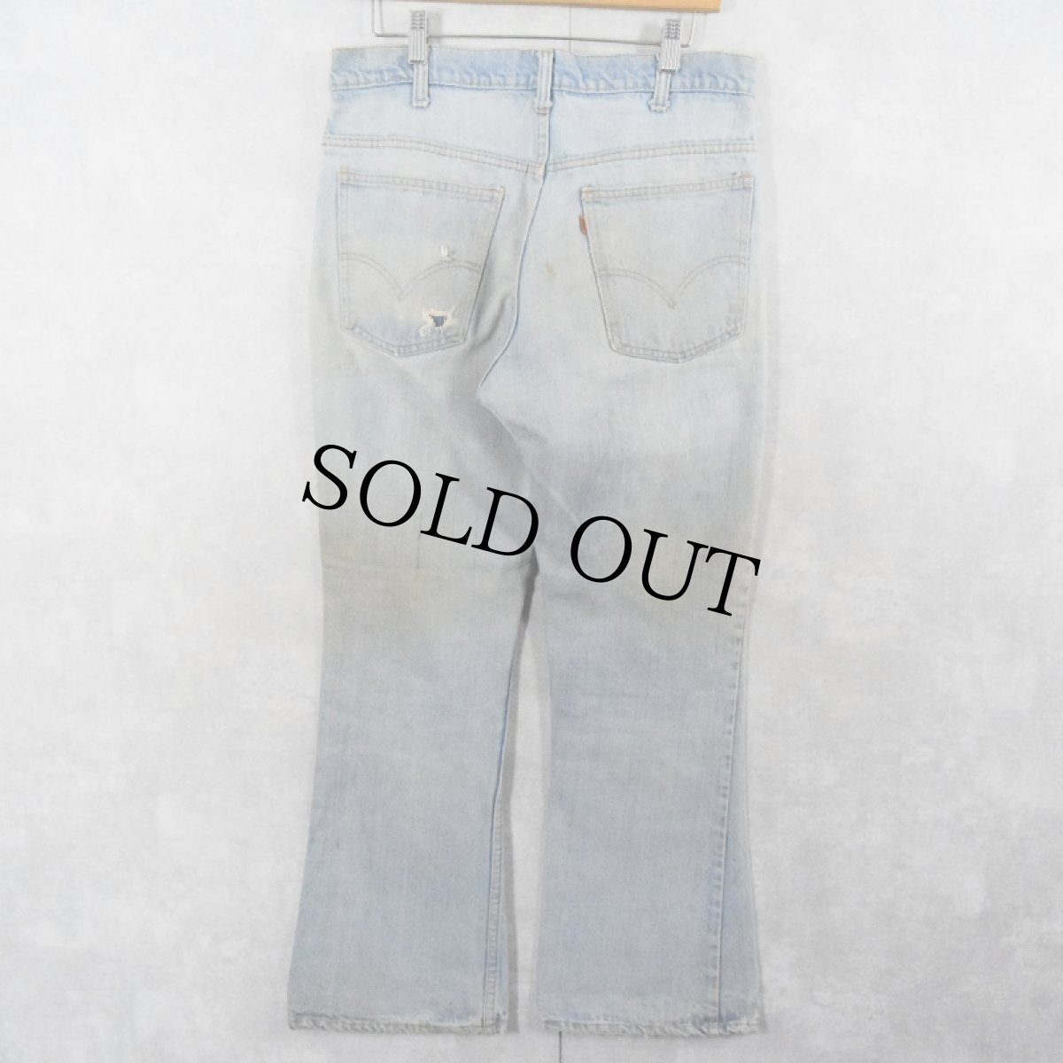 画像2: 70's Levi's 646 オレンジタブ ベルボトムデニムパンツ W32 (2)