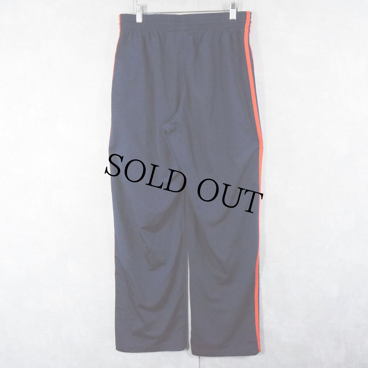 画像2: adidas ロゴ刺繍 サイドライントラックパンツ NAVY×RED M (2)