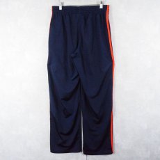 画像2: adidas ロゴ刺繍 サイドライントラックパンツ NAVY×RED M (2)