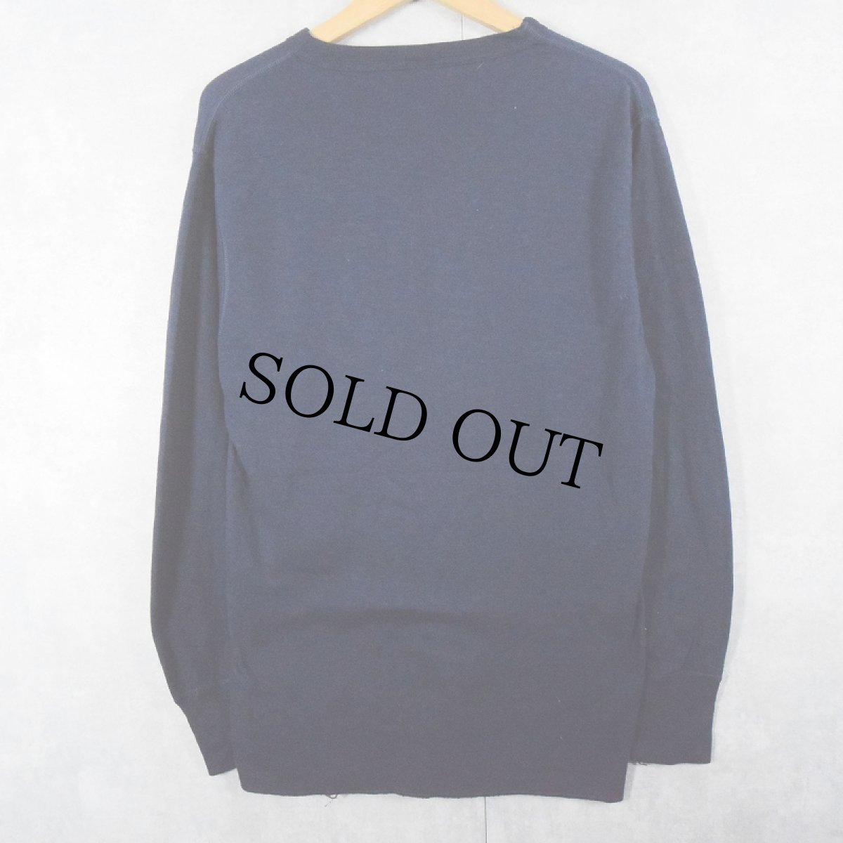 画像2: 90's duofold USA製 無地 2PLYカットソー NAVY L (2)