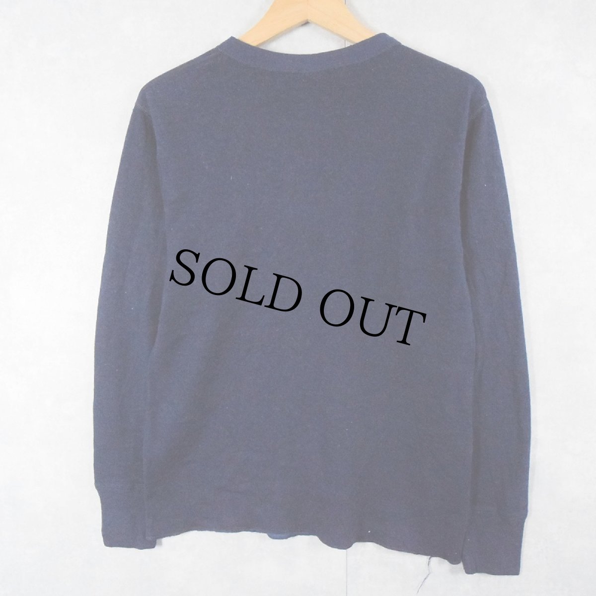 画像2: 90's duofold USA製 無地 ヘンリーネック 2PLYカットソー NAVY M (2)