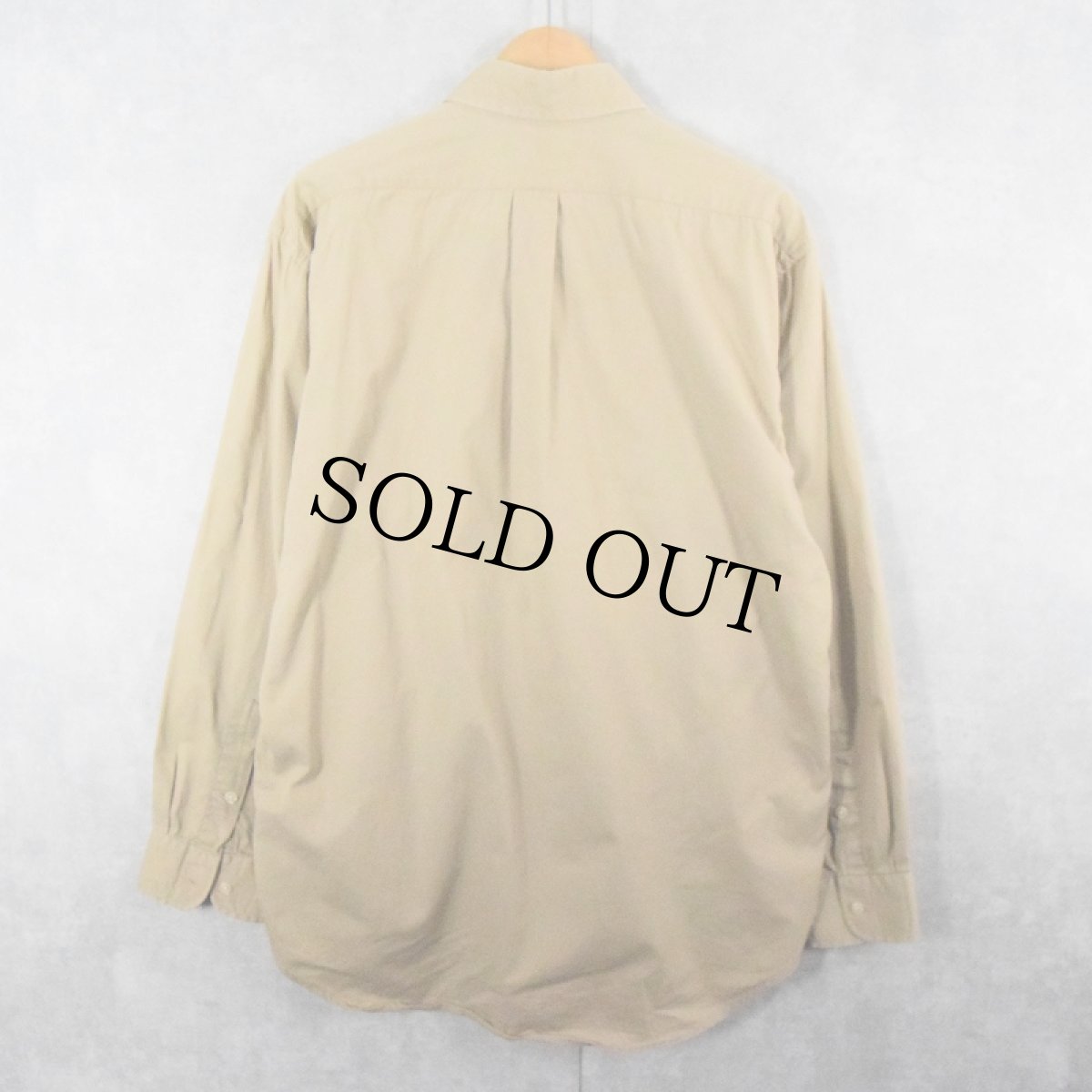 画像2: Ralph Lauren "YARMOUTH" ロゴ刺繍 コットンオックスフォード ボタンダウンシャツ L (2)