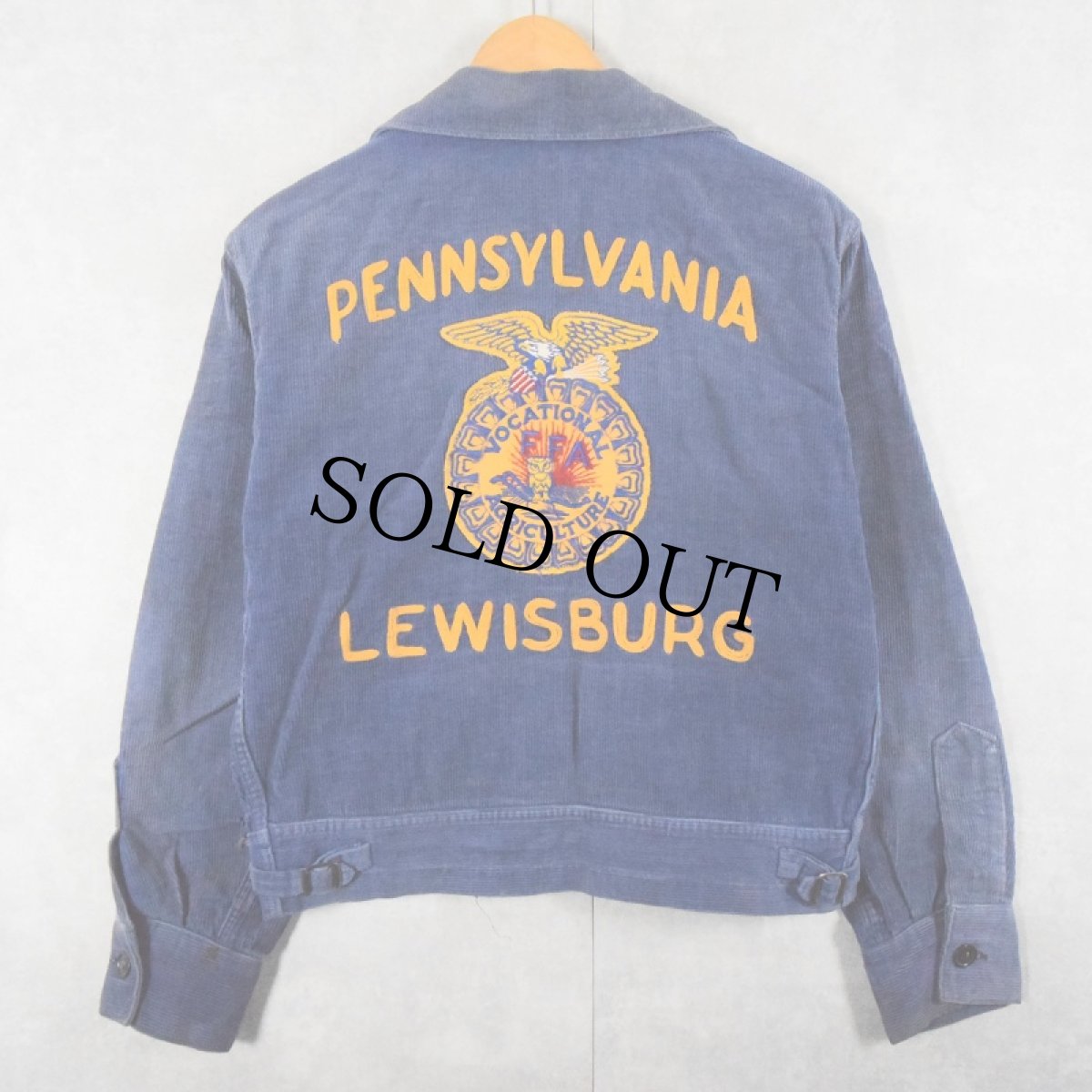 画像2: 60〜70's FFA "PENNSYLVANIA LEWISBURG" ファーマーズコーデュロイジャケット 38 (2)