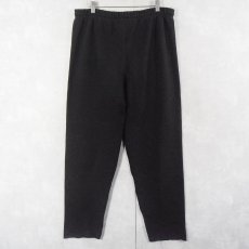 画像2: 90's Champion USA製 "STERLING HEIGHTS" ウィングフットプリントスウェットパンツ BLACK M (2)