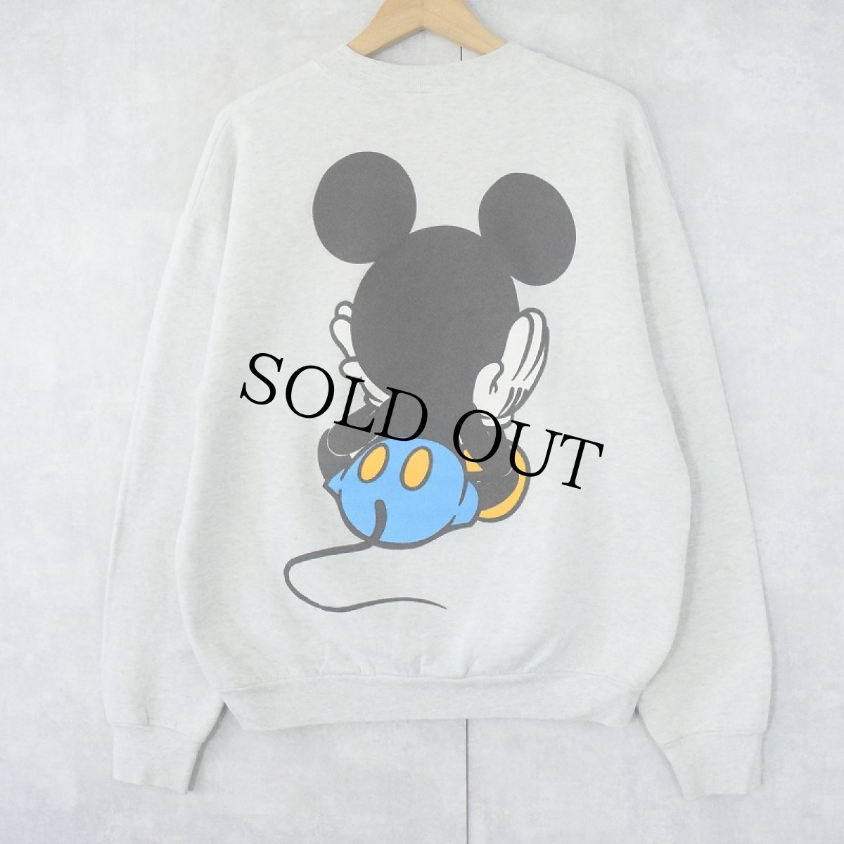 画像2: 90〜2000's 青パンミッキー キャラクタープリントスウェット (2)