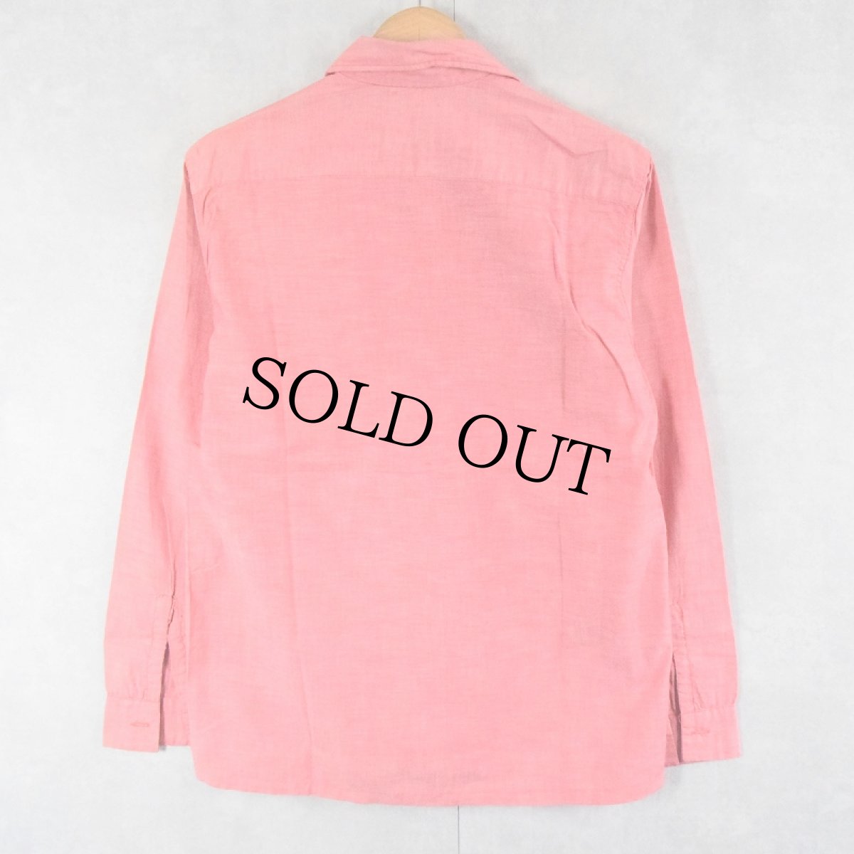 画像2: 50〜60's PILGRIM コットンオープンカラーシャツ S (2)