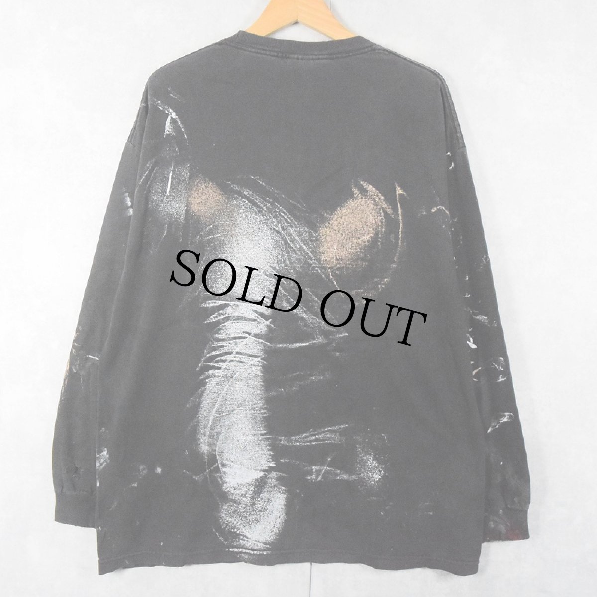 画像2: ALSTYLE APPAREL & ACTIVEWEAR ペンキペイント ロンT BLACK XL (2)