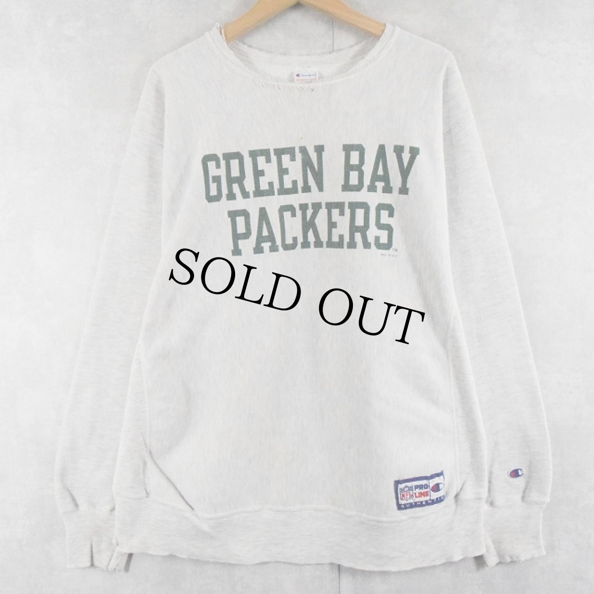 画像1: 90's Champion REVERSE WEAVE "GREEN BAY PACKERS" プリントスウェット XL (1)