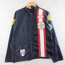 画像1: 【SALE】 70〜80's VICTORIA ワッペン付き ナイロンレーシングジャケット NAVY M (1)