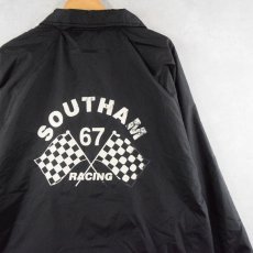 画像1: 【SALE】 GO NORTH "SOUTHAM 67 RACING" ナイロンコーチジャケット BLACK L (1)