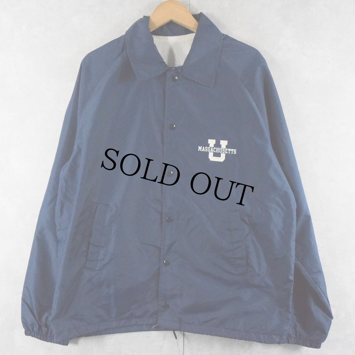 画像1: 【SALE】 90's Champion USA製 "MASSACHUSETTS" ナイロンコーチジャケット L (1)