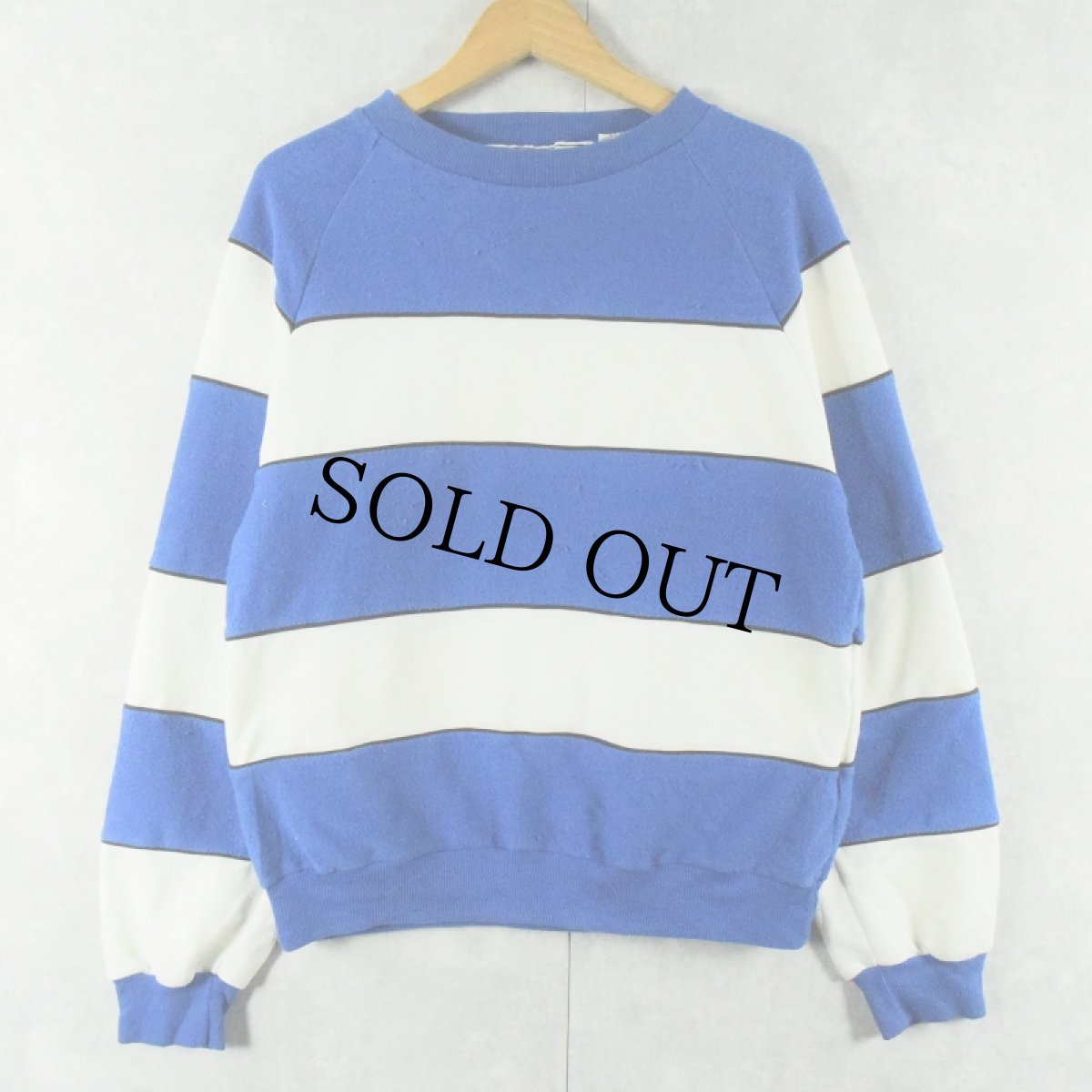 画像1: 【SALE】 GOOLAGONG SPORT ボーダー切り替え ラグランスウェット L (1)