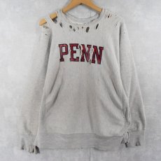 画像1: 80's Champion REVERSE WEAVE USA製 トリコタグ "PENNSYLVANIA" プリントスウェット XL (1)